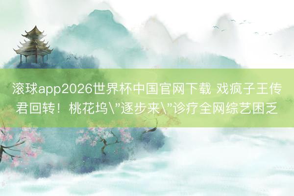滚球app2026世界杯中国官网下载 戏疯子王传君回转!桃花坞