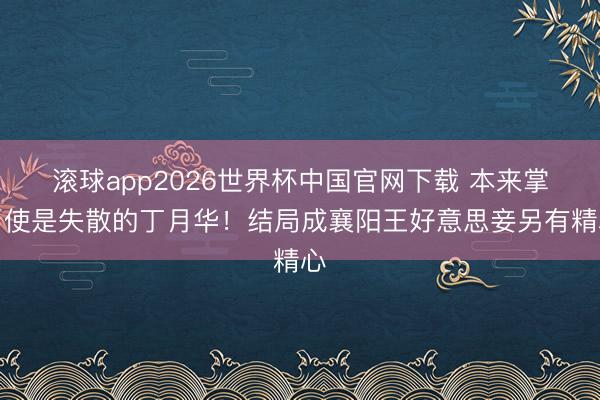 滚球app2026世界杯中国官网下载 本来掌月使是失散的丁月华!结局成襄阳王好意思妾另有精心