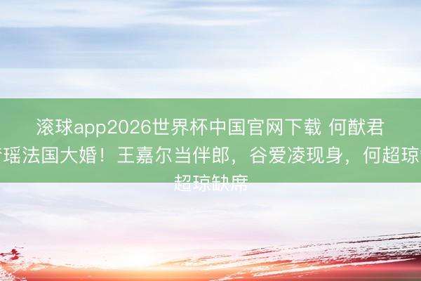 滚球app2026世界杯中国官网下载 何猷君奚梦瑶法国大婚!王嘉尔当伴郎,谷爱凌现身,何超琼缺席